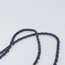 CHANEL Chain Matelasse Shoulder Bag Lamb Skin Blue Silver CC Auth bs31400-8