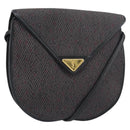 SAINT LAURENT Shoulder Bag PVC Leather Gray Gold Auth bs31403-1