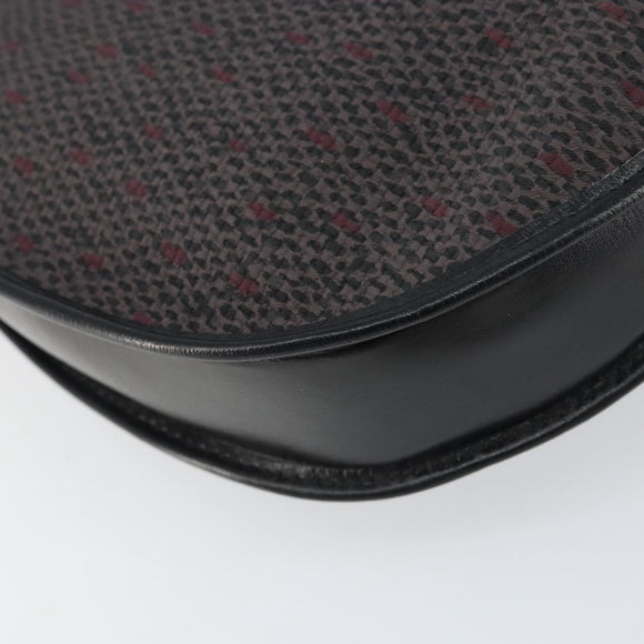 SAINT LAURENT Shoulder Bag PVC Leather Gray Gold Auth bs31403