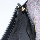 SAINT LAURENT Shoulder Bag PVC Leather Gray Gold Auth bs31403-19