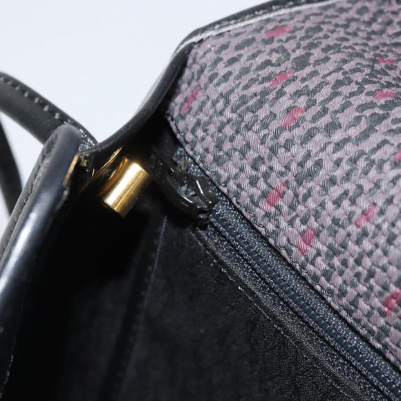 SAINT LAURENT Shoulder Bag PVC Leather Gray Gold Auth bs31403