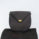 SAINT LAURENT Shoulder Bag PVC Leather Gray Gold Auth bs31403-23