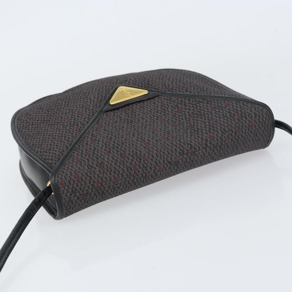 SAINT LAURENT Shoulder Bag PVC Leather Gray Gold Auth bs31403