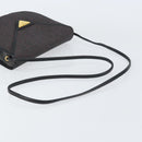 SAINT LAURENT Shoulder Bag PVC Leather Gray Gold Auth bs31403-7