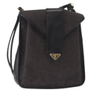 SAINT LAURENT Shoulder Bag PVC Leather Gray Gold Auth bs31404-1