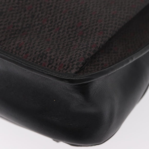 SAINT LAURENT Shoulder Bag PVC Leather Gray Gold Auth bs31404