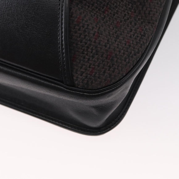 SAINT LAURENT Shoulder Bag PVC Leather Gray Gold Auth bs31404