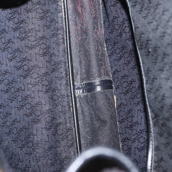 SAINT LAURENT Shoulder Bag PVC Leather Gray Gold Auth bs31404