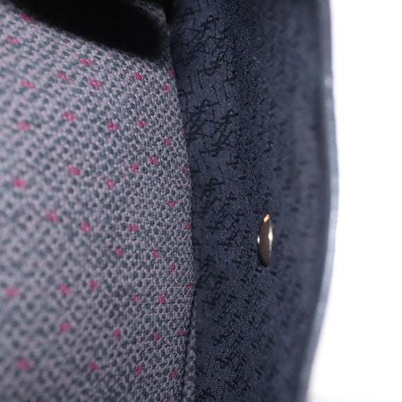 SAINT LAURENT Shoulder Bag PVC Leather Gray Gold Auth bs31404