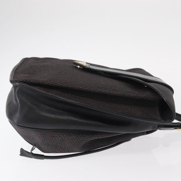 SAINT LAURENT Shoulder Bag PVC Leather Gray Gold Auth bs31404