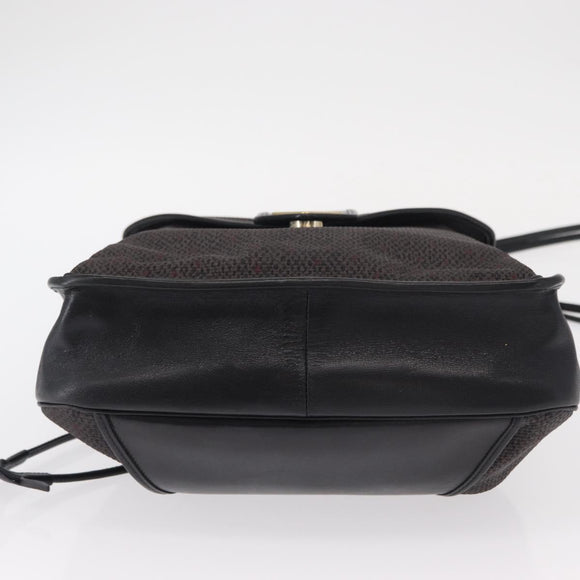 SAINT LAURENT Shoulder Bag PVC Leather Gray Gold Auth bs31404