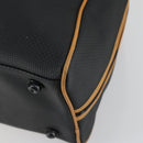 SAINT LAURENT Boston Bag PVC Leather Black Brown Auth bs31405-10