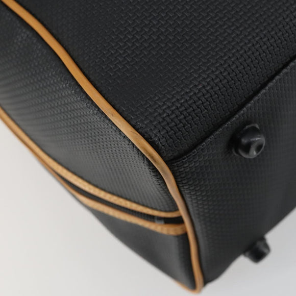 SAINT LAURENT Boston Bag PVC Leather Black Brown Auth bs31405