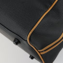 SAINT LAURENT Boston Bag PVC Leather Black Brown Auth bs31405-15