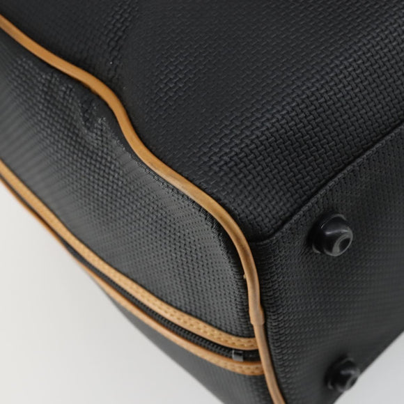 SAINT LAURENT Boston Bag PVC Leather Black Brown Auth bs31405