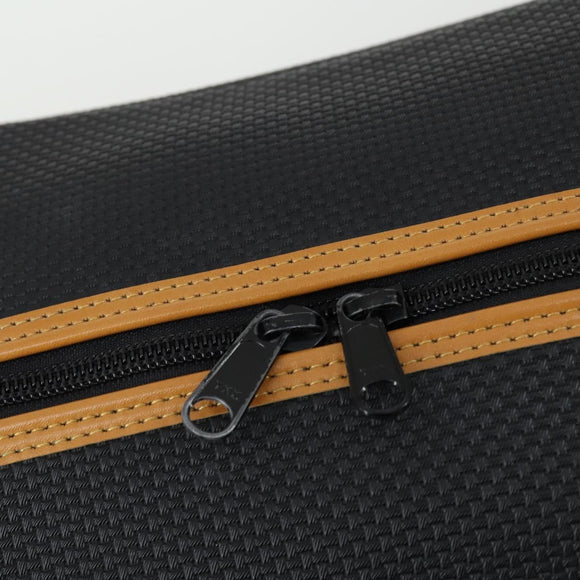 SAINT LAURENT Boston Bag PVC Leather Black Brown Auth bs31405