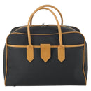 SAINT LAURENT Boston Bag PVC Leather Black Brown Auth bs31405-2