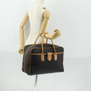 SAINT LAURENT Boston Bag PVC Leather Black Brown Auth bs31405-20