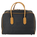 SAINT LAURENT Boston Bag PVC Leather Black Brown Auth bs31405-3