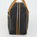 SAINT LAURENT Boston Bag PVC Leather Black Brown Auth bs31405-3