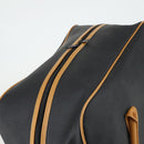 SAINT LAURENT Boston Bag PVC Leather Black Brown Auth bs31405-6