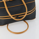 SAINT LAURENT Boston Bag PVC Leather Black Brown Auth bs31405-7