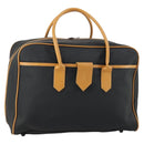 SAINT LAURENT Boston Bag PVC Leather Black Brown Auth bs31406-1