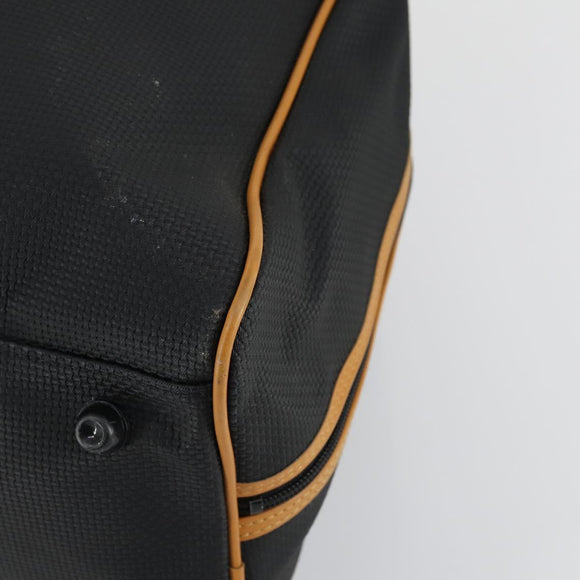 SAINT LAURENT Boston Bag PVC Leather Black Brown Auth bs31406