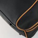 SAINT LAURENT Boston Bag PVC Leather Black Brown Auth bs31406-12