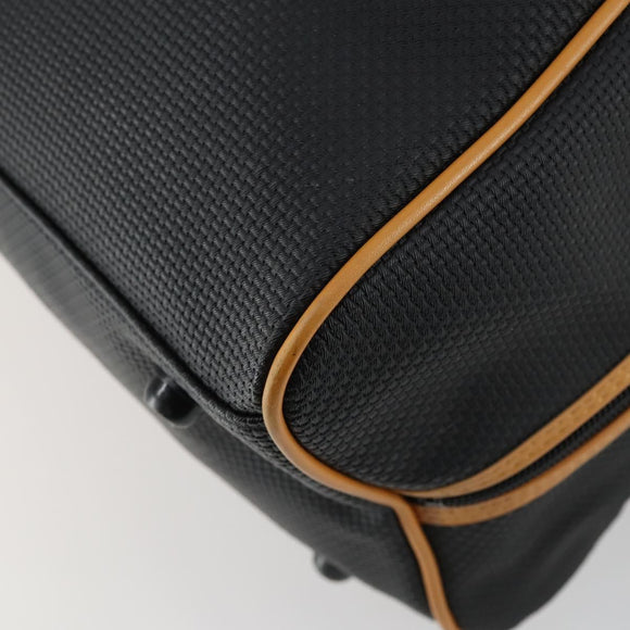 SAINT LAURENT Boston Bag PVC Leather Black Brown Auth bs31406