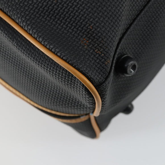 SAINT LAURENT Boston Bag PVC Leather Black Brown Auth bs31406