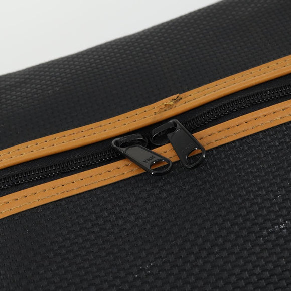 SAINT LAURENT Boston Bag PVC Leather Black Brown Auth bs31406