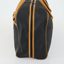 SAINT LAURENT Boston Bag PVC Leather Black Brown Auth bs31406-4