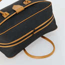 SAINT LAURENT Boston Bag PVC Leather Black Brown Auth bs31406-6