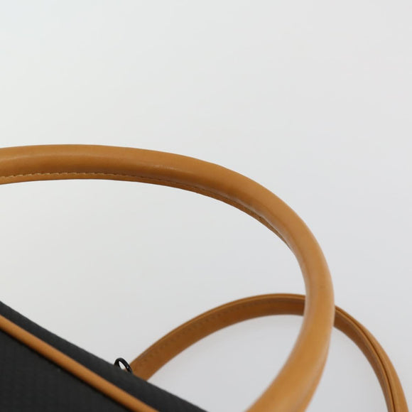 SAINT LAURENT Boston Bag PVC Leather Black Brown Auth bs31406