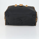 SAINT LAURENT Boston Bag PVC Leather Black Brown Auth bs31406-9