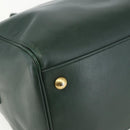 SAINT LAURENT Baby Duffel Hand Bag Leather Green Gold 322049 Auth bs31407-11