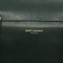 SAINT LAURENT Baby Duffel Hand Bag Leather Green Gold 322049 Auth bs31407-14