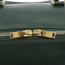 SAINT LAURENT Baby Duffel Hand Bag Leather Green Gold 322049 Auth bs31407-15