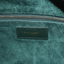 SAINT LAURENT Baby Duffel Hand Bag Leather Green Gold 322049 Auth bs31407-16