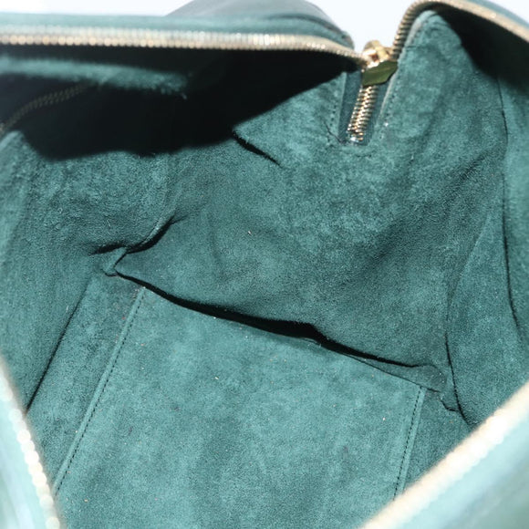 SAINT LAURENT Baby Duffel Hand Bag Leather Green Gold 322049 Auth bs31407