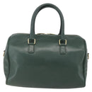 SAINT LAURENT Baby Duffel Hand Bag Leather Green Gold 322049 Auth bs31407-3