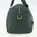 SAINT LAURENT Baby Duffel Hand Bag Leather Green Gold 322049 Auth bs31407-4
