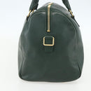SAINT LAURENT Baby Duffel Hand Bag Leather Green Gold 322049 Auth bs31407-5