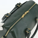 SAINT LAURENT Baby Duffel Hand Bag Leather Green Gold 322049 Auth bs31407-6