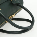 SAINT LAURENT Baby Duffel Hand Bag Leather Green Gold 322049 Auth bs31407-7