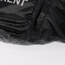 SAINT LAURENT Waist Bag Nylon Black White Auth bs31408-11