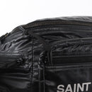 SAINT LAURENT Waist Bag Nylon Black White Auth bs31408-14