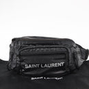 SAINT LAURENT Waist Bag Nylon Black White Auth bs31408-24