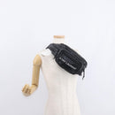 SAINT LAURENT Waist Bag Nylon Black White Auth bs31408-25